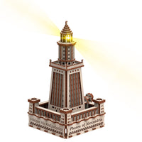 Mr.Playwood Alexandria Lighthouse Eco-light 3D Wooden STEM Model - Set of 280-Eco-friendly 3D STEM model to assemble and customize at school or home