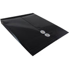 JAM Paper Plastic Envelopes with Button and String Tie Closure, Letter Open End, 9.75 x 11.75, Black Poly, 108 Pack (118B1BLB)-Material: plastic