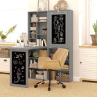 HOMCOM 38.6" Fold-out Convertible Computer Desk - Charcoal Grey-2-in-1 design combines a folding desk with an open storage shelf, providing ample storage space for books and stationery essentials