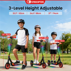 Gyrocopters Flash KidZ Electric Scooter for Kids - Speed 19 kmph - Range 11 km - LED Lights - Red-Dual Braking System to Navigate with Confidence 