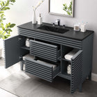 Modway Render 48" Single Sink Bathroom Vanity - Grey/Black-MDF and Particleboard