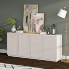 Hudson&Canal Alston 68"W Buffet Table - Alder White-Features easy assembly