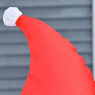HOMCOM 4' Lit Inflatable Sitting Santa Claus Christmas Decoration-Material: Polyester 