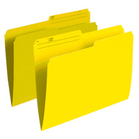 Staples 1/2 Cut File Folders - Letter Size - Yellow - 10 Pack-Colour coding speeds up filing and prevents misfiles