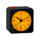 Marathon Watch Mini Non-Ticking Analog Alarm Clock with Auto Back Light and Snooze Function - Black/White-4