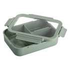 General Supply Goods + Co Plastic Lunch Box with Removable Tray - Sage-Secure locking lid helps prevent spills during transport