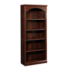 Sauder Arch 5-Shelf Bookcase - Select Cherry-Multi-room storage: this functional library can meet your storage needs in a variety of rooms: living room, office, kitchen, craft, or bathroom