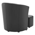 Modway Divulge Armchair and Ottoman - Black-Weight Capacity - 330 lb