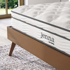 Modway Jenna 8" Innerspring and Foam Queen Mattress-7" Individually Wrapped Coils