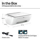 HP DeskJet 2827e All-in-One Printer with 3 Free Months of Instant Ink-Compact style: Stylish, space-saving design fits 
easily into any home or workspace.
