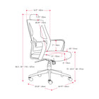 CorLiving Workspace Mesh Back Office Chair - Teal and Black-Max weight capacity: 299 lbs