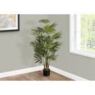 Monarch Specialties 47" Artificial Indoor Areca Palm Tree - Floor - Black Pot-423 real touch, adjustable, lush green leaves add an exotic touch to any room