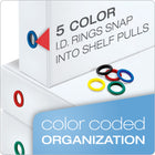 Cardinal 3" White Freestand Binder with Slant-D Rings-No-pinch ring opens, closes and locks with one touch