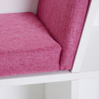 HOMCOM 6-Cubby Bookcase with Seat Cushion - Pink-Suitable for living room, bedroom, study room, home office, etc