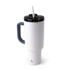 Sully Double-Wall Stainless Steel Tumbler With Dual Lid - 43 oz - Grey-Double-wall stainless steel tumbler 