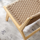Modway Saoirse Woven Rope Wood Accent Lounge Chair - Natural Natural-Foot Pads for Floor Protection