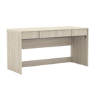 Manhattan Comfort Novara 60" Contemporary 2-Drawer Writing Desk - Whitewashed Oak-Rounded Edges: Soft contours add visual appeal and a smooth, finished look