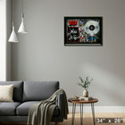 Rush Collage with Platinum LP - Framed Print - 34" x 26"-Ready to hang - arrives fully assembled