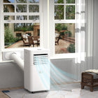 HOMCOM 8000 BTU Quiet Air Conditioner - White-Sleep mode and 24-hour timer for peaceful rest 