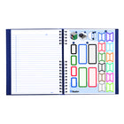 Blueline NotePro Ruled Notebook - 10-3/4" L x 8-1/2" W - Indigo Blue - 300 Pages-Storage pocket