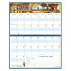 MotherWord 2026-2027 Magnetic Family Fridge Calendar - 9-1/2" H x 15" W - French-Ideal for side by side door fridges