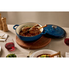 Maxwell & Williams Cast Iron Covered Casserole - 4L - Blue-Designed for superior heat retention