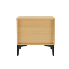 Manhattan Comfort Amara 19.7" Modern Nightstand - Natural Oak-Home Assembly Required. All Hardware Included