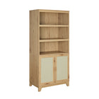 Manhattan Comfort Sheridan 31.49" Mid-Century Modern Bookcase Cabinet - Nature - Set of 2-17.71" L x 31.49" W x 70.86" H