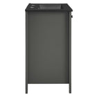 Modway Nantucket 24" Bathroom Vanity - Grey/Black-Non-Marking Foot Caps