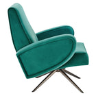 Modway Superior Performance Velvet Swivel Chair - Teal-Sturdy Construction