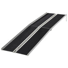 HOMCOM 10' Wheelchair Ramp with Non-Skid Layering - Black-Perfect for wheelchairs, walkers and rollators in any weather condition 