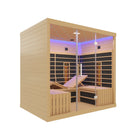 Westinghouse 6-Person Infrared Sauna with Light Therapy - 78" W x 57" D - Yellow Brown-2 X Power supply 120V needs 2 X separated plug (120V/20AMP)