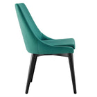 Modway Viscount Performance Velvet Dining Chair - Teal-Assembly Required