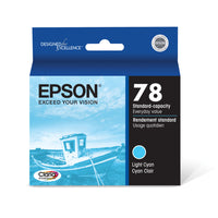 Epson T078 Ink Cartridge - Standard Capacity - Light Cyan-Get standard-yield capacity per ink cartridge while enjoying cost savings