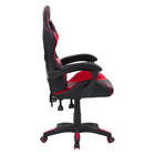 CorLiving Ravagers Gaming Chair - Black/Red-Armrests recline with chair for comfort