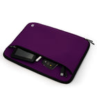 Vangoddy Neoprene 14" Laptop Protective Sleeve Case with Extra Pocket - Purple-Front Zippered Pocket. Provides convenient storage for accessories like chargers, mice, or pens.