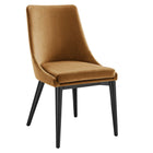 Modway Viscount Accent Performance Velvet Dining Chairs - Cognac - 2 Pack-Assembly Required