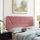 Modway Patience Channel Tufted Performance Velvet King/California King Headboard - Dusty Rose-Performance Velvet Upholstery