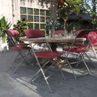 Flash Furniture HERCULES Series Premium Red Plastic Folding Chair - 10 Pack-Non-Marring Floor Caps