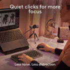 Logitech MX Anywhere 3S Compact Wireless Bluetooth Mouse for Mac - 8K DPI Any-Surface Tracking - Quiet Clicks - USB C - Space Grey-Deeper Flow With Quiet Clicks: MX Anywhere 3S Logitech wireless mouse introduces quiet clicks, the same satisfying feel but with less click noise for less distraction and more focus