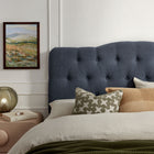 Modway Annabel Premium Linen Blend King Headboard - Denim-7 Adjustable Mount Positions