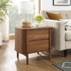 Modway Cadence 2-Drawer Nightstand - Walnut-Full-Glide Drawers