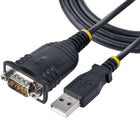 Startech 3ft (1m) USB to Serial Cable - DB9 Male RS232 to USB Converter - Prolific IC-USB to serial: Connect serial RS232 (DB9) devices to a computer with this USB to serial adapter. Secure the cable using the screw-lock nuts located on the male serial DB9 connector. Reach peripherals with extended cable length 3 ft (0.91 m)