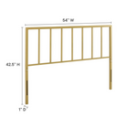 Modway Tatum Metal Full Headboard - Gold-Powder Coated Iron Construction
