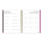 Blueline 2026 Lavender Floral Weekly/Monthly Planner with Monthly Tabs - 11'' x 8-1/2'' - Trilingual-Storage pocket