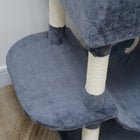 PawHut 81" Large Cat Tree with Scratching Posts, Condos and Beds - Dark Grey-Colour: Dark Grey, Cream White 