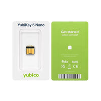 Yubico YubiKey 5 Nano Security Key - USB‑A - Black-Designed as a nano‑sized USB‑A key for secure multi‑factor authentication