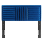 Modway Believe Channel Tufted Performance Velvet Twin Headboard - Navy-Plywood & MDF Frame