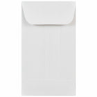 Jam Paper #3 Coin Envelope - 2 1/2" H x 4 1/4" W - White - 100 Pack-Color: White 