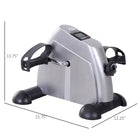 Soozier Portable Mini Pedal Exercise Bike - Silver-Adjustable rotary resistance knob allows you to customize your workout  
